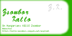 zsombor kallo business card