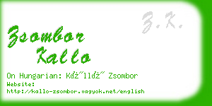 zsombor kallo business card